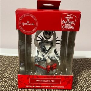 Hallmark Jack Skellington Ornament with Red Bow